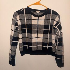 Forever 21 Black and White Checkered Sweater